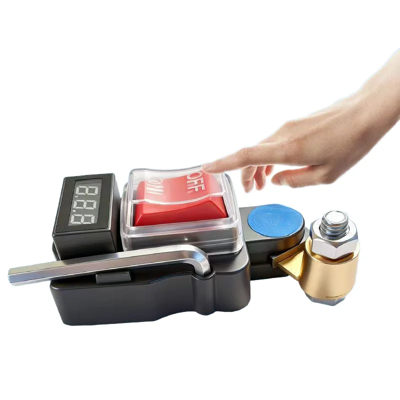 2x CAR 12-24V Pure Copper For Battery Disconnect Switch With Digital Display Voltage Interior Parts