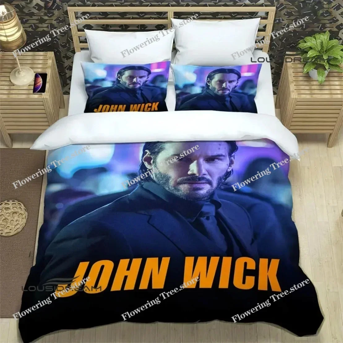 

Movie John Wick printed Bedding Sets,John Wick Duvet Cover Bed Set Quilt Cover Pillowcase Comforter king Queen Size Boys Adult