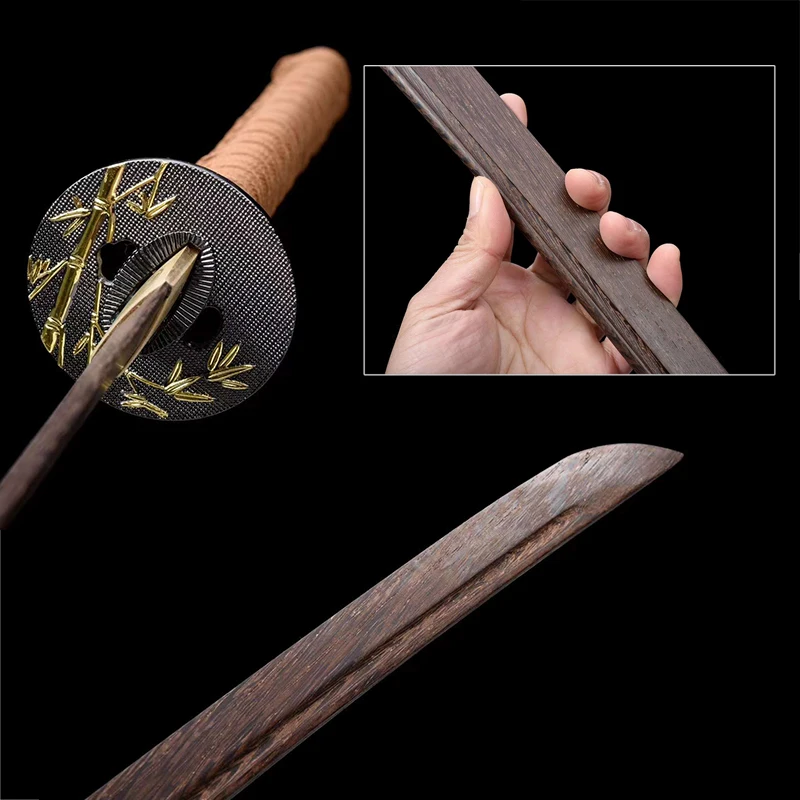 Custom-made Wooden Training Sword,Full Size Sword Katana,Tokugawa Ieyasu Sword, Home Decoration, Type L, Zinc Alloy Tsuba