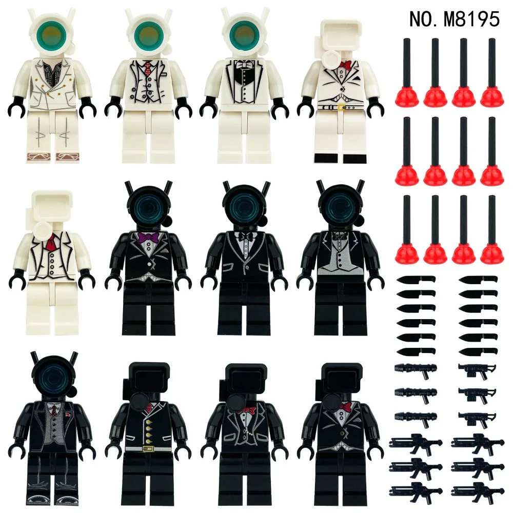 Pak monitor pop toilet wapen accessoires kindermontage Figuren Monteren Speelgoed Creeper voor Kinderen Educatief Speelgoed