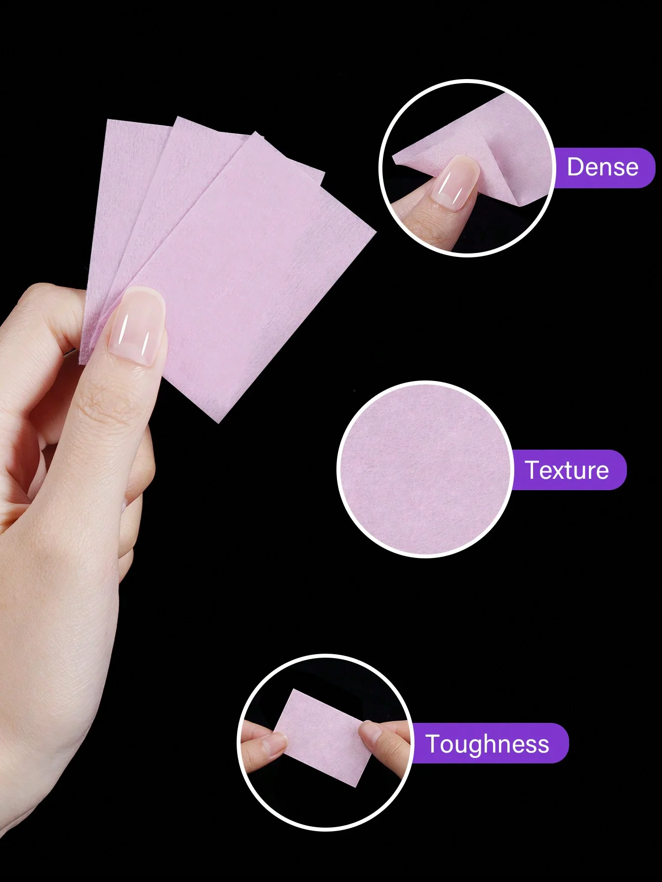 600 salviette per unghie senza pelucchi, tamponi per rimuovere lo smalto, morbidi cuscinetti per rimuovere lo smalto in acetone non tessuto salviette per unghie per la preparazione delle unghie