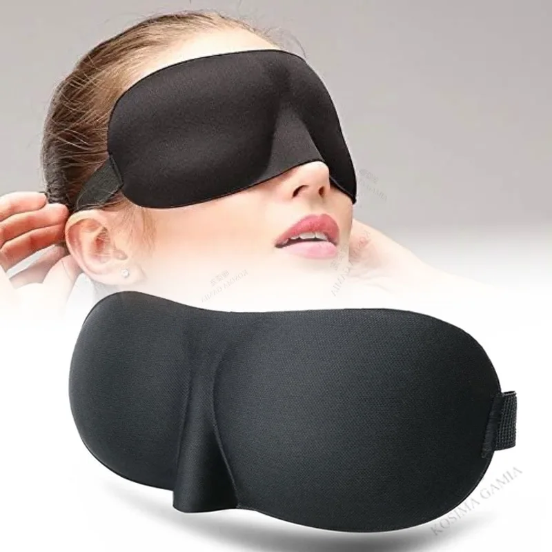 

3D Sleep Eye Mask Fully Light-blocking Soft Thickened Sleep-aiding Relaxing Travel Eye Mask Adjustable Ergonomic