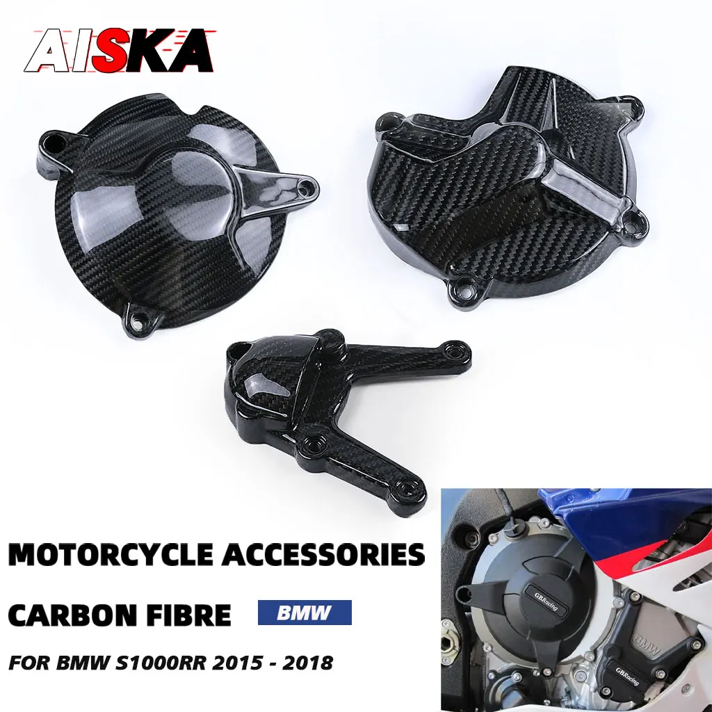 

3K Carbon Fiber Engine Cover Alternator Cover Guard Motorcycle Accessory For BMW S1000R 2017 - 2020 S1000RR S1000XR 2015 - 2019