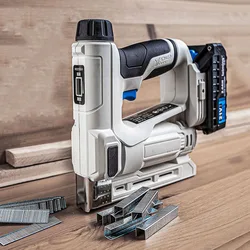 Electric Nailer and Stapler Furniture Staple Gun Carpentry Woodworking Tools 21V Lithium Battery Nail Gun Furniture Construction