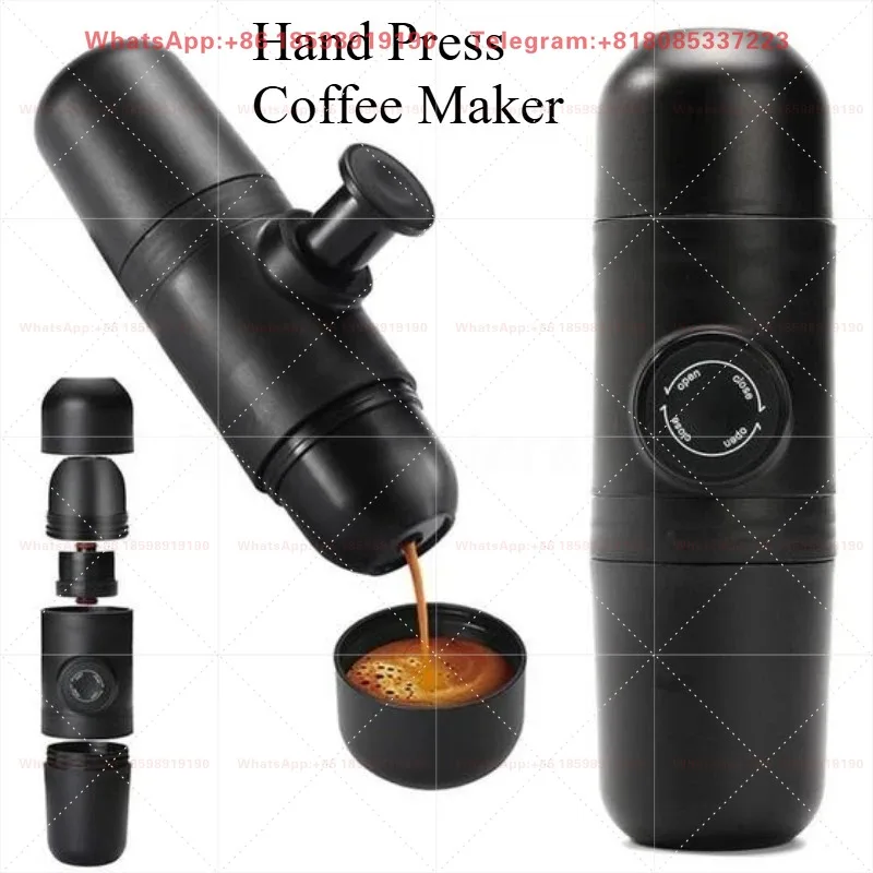 140ml Travel Outdoor Espresso Coffee Maker Mini Hand Press Manual Coffee Machine Portable Capsule Coffee Maker Maker Ideal Gift
