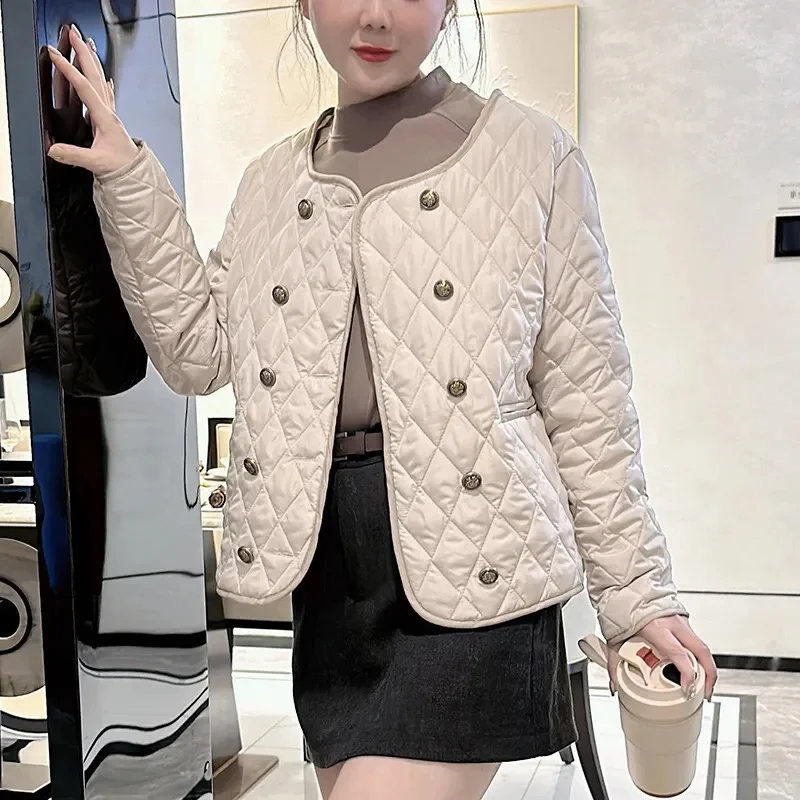 Xiaoxiangfeng Cotton-Padded Jacket Female Autumn Winter 2024 New Outwear European Fashion Overcoat Short Down Coat Women Parkas