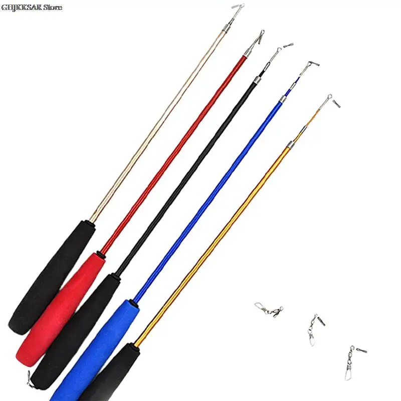 Cat Teaser Wand Flexible Three-section Telescopic Fishing Rod Cat Toy Funny Cat Stick Rod For Catcher Toy Cat Essential Artifact