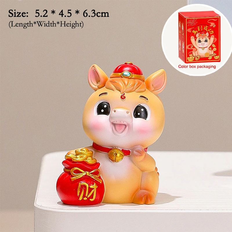 2026 سنة الحصان الجدول الديكور الساحرة المهر هدية محظوظ السنة الجديدة وديكور سيارة لطيف Craft بها بنفسك الحرفية #4