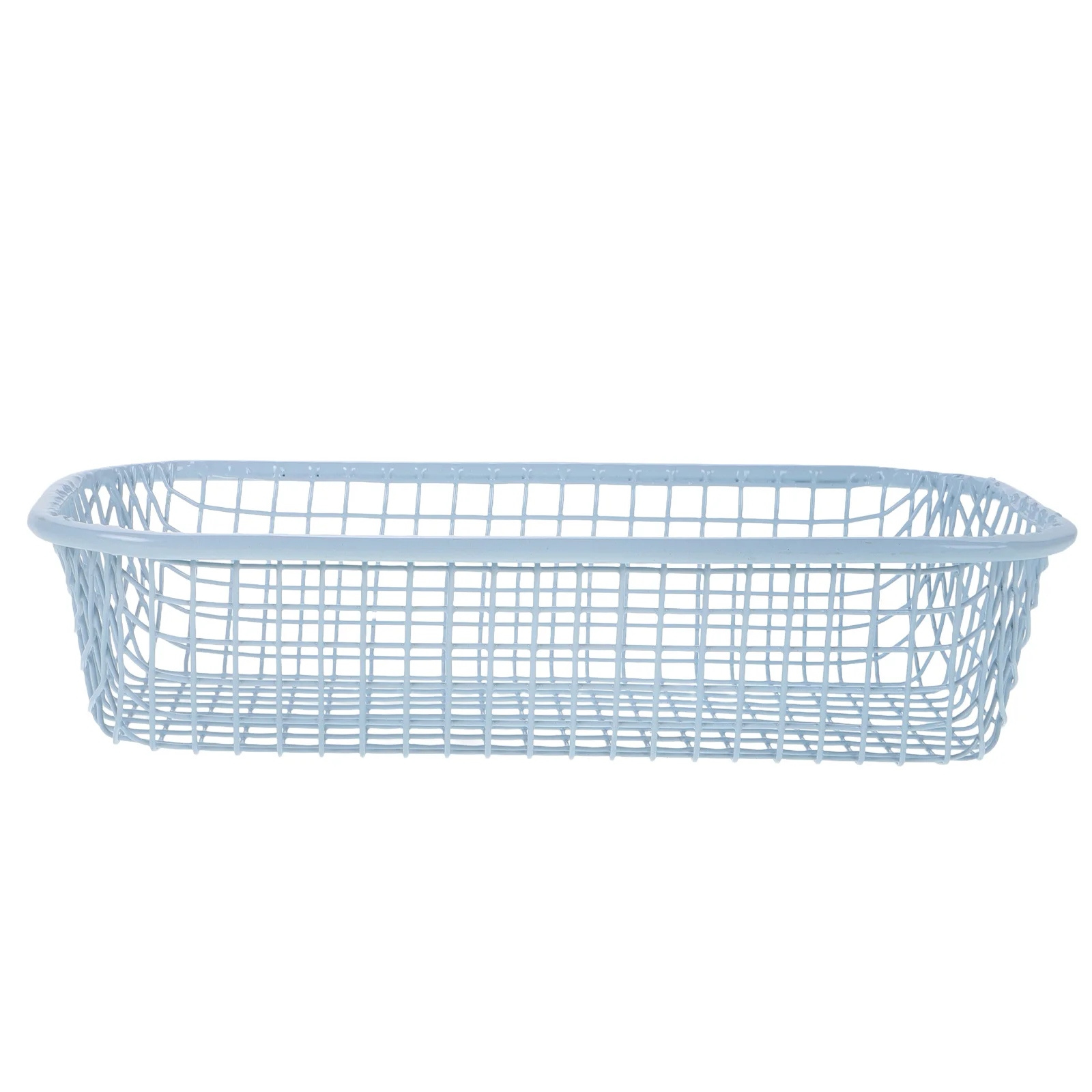 

1pcs Iron Wire Basket Mesh Storage Organizer Kitchen Pantry Utensils Silverware Fork Spoon Flat Tray Decorative Metal