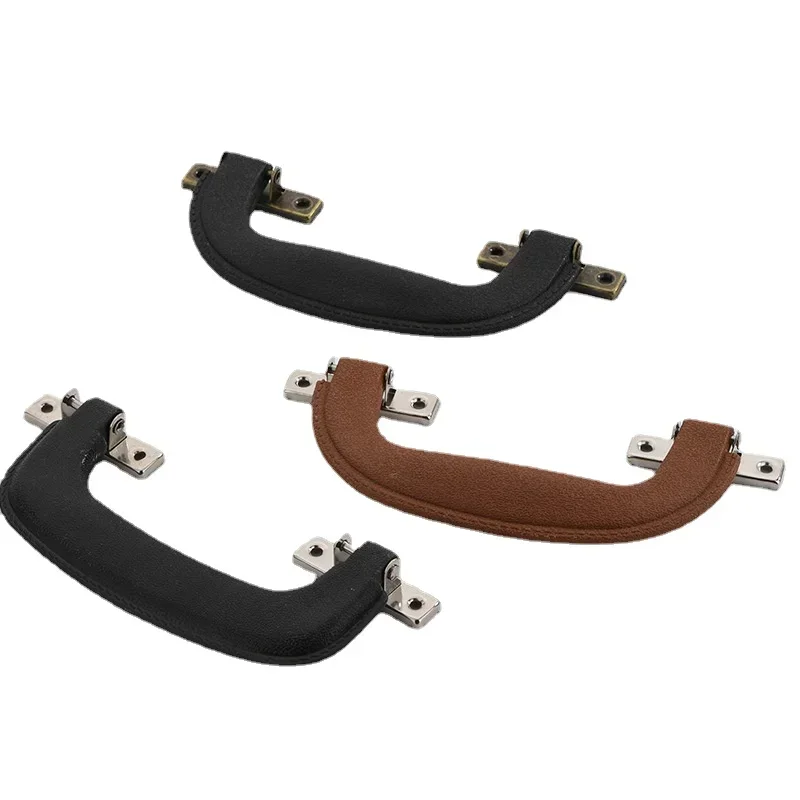 Heimdekoration, antike Ledertasche, Garagen, Schuppen, Knöpfe, Schrankbeschläge, Ziehen, Kunstleder, Kunststoffgriff, Zubehör