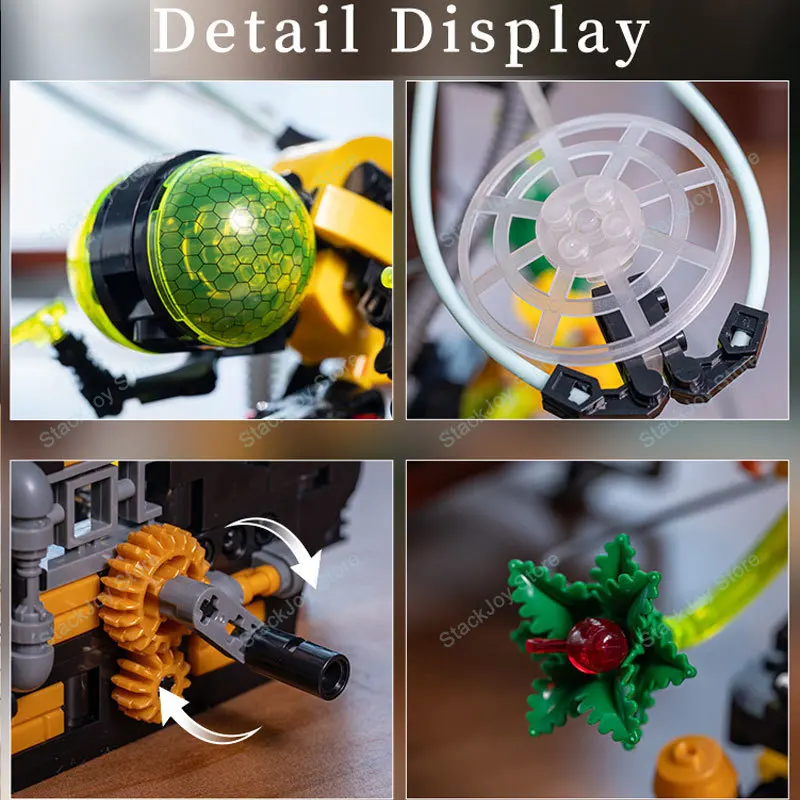 JD032 499PCS 펑크 잠자리 기계식 곤충 조립 키트 스팀펑크 스타일 조립 블록 모델 어린이용 수집품 선물