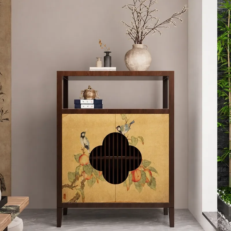 Song Style Antique Solid Wood Dining Side Cabinet Household Living Room Wall Locker Multi Functional Tea Storage Cabinet