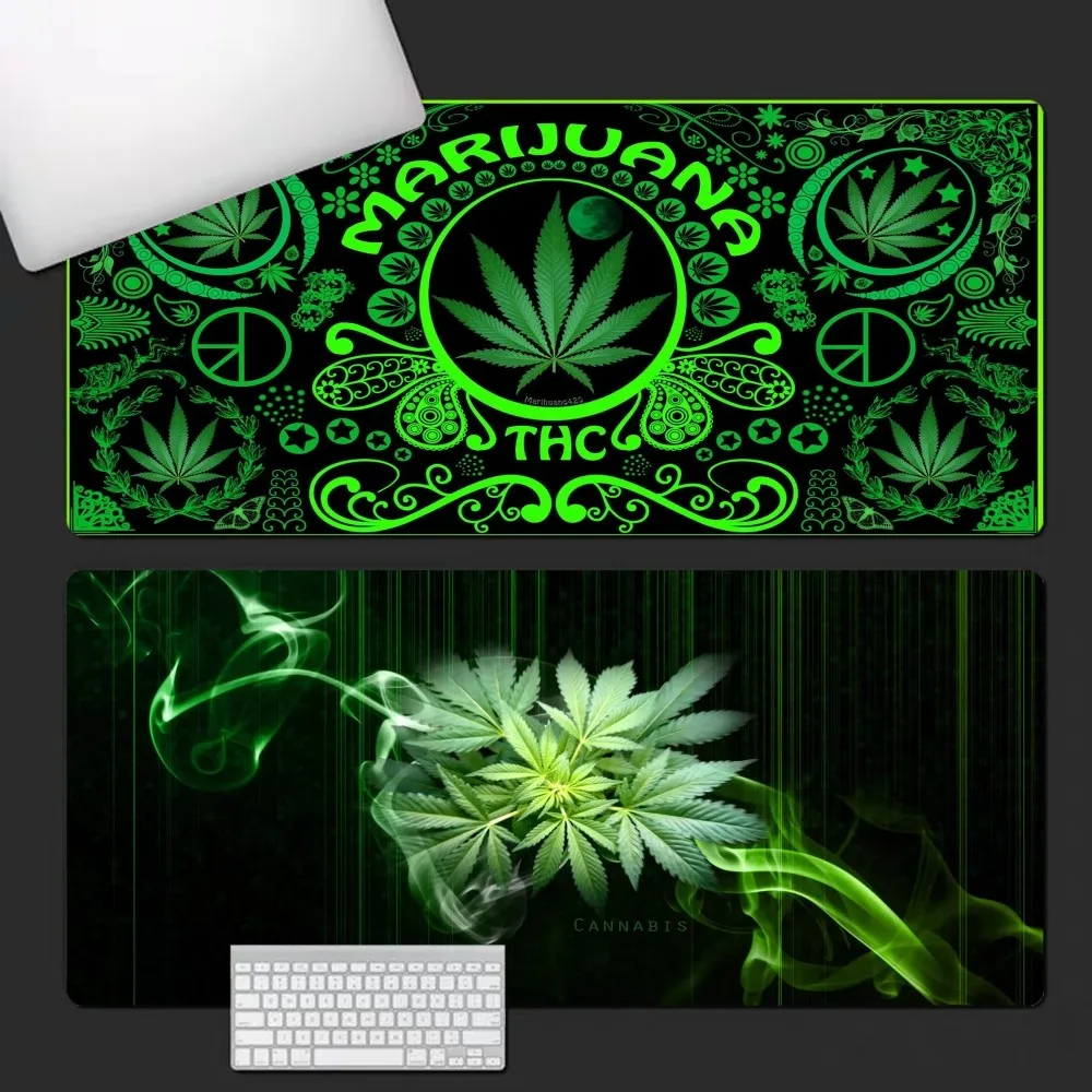 

Funny Smoking Weed 420 Mousepad INS Tide Large Cartoon Anime Gaming Mouse Pad Keyboard Mouse Mats Desk Mat Accessories