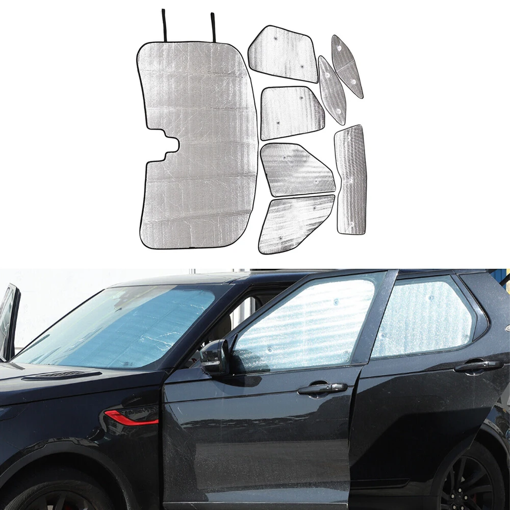 

8pcs Car Front Window Curtain Anti-UV Sun Block Visor Cover Windshield Sunshade Insulation Kit For Land Rover Discovery 5 Shades