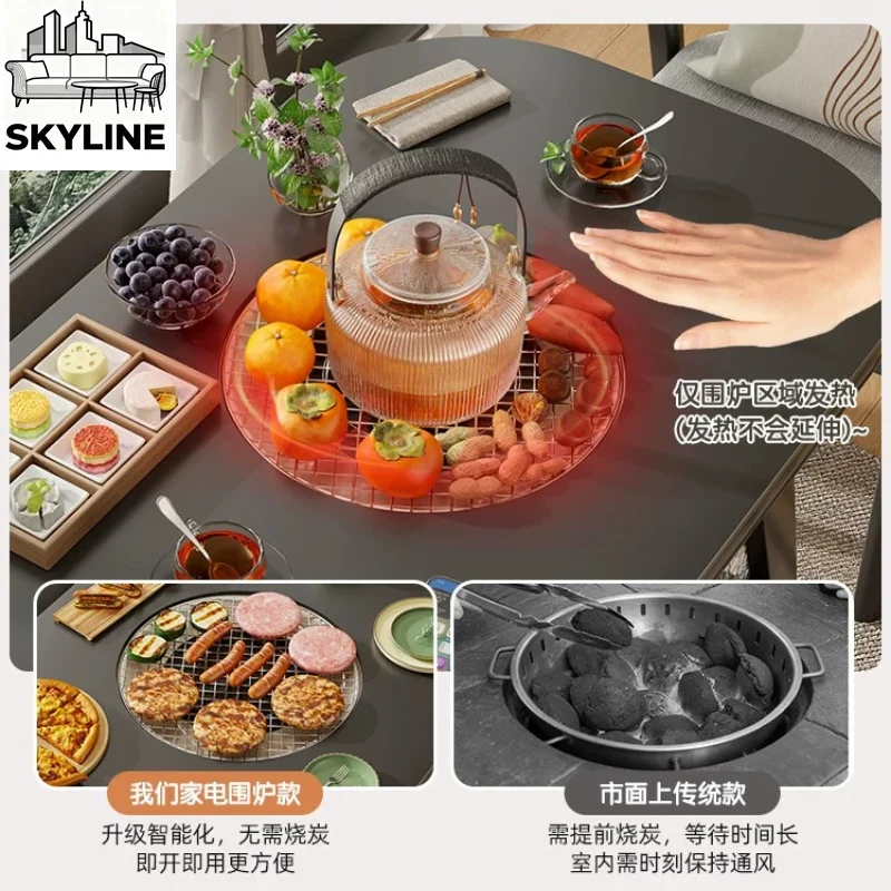 Balcony small table and chair three-piece tea drinking light luxury solid wood small tea table and chair combination