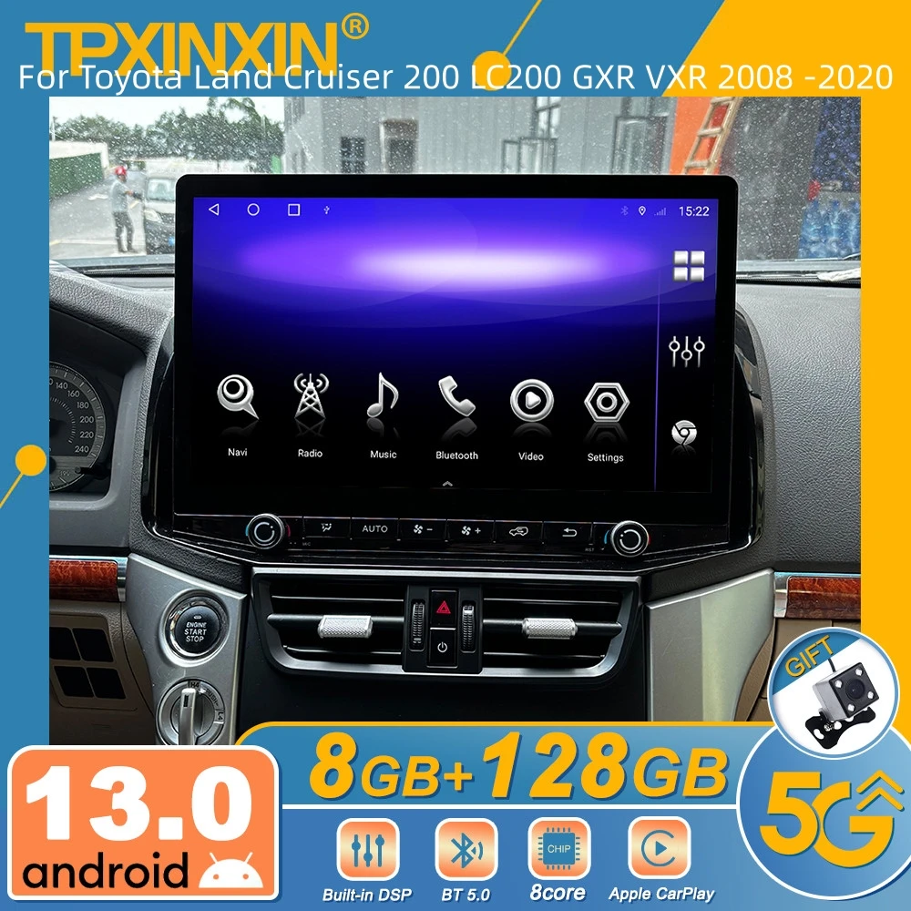 

Для Toyota Land Cruiser 200 LC200 GXR VXR 2008-2020 Android автомобильный радиоприемник 2Din стереоприемник авторадио мультимедийный плеер GPS Navi