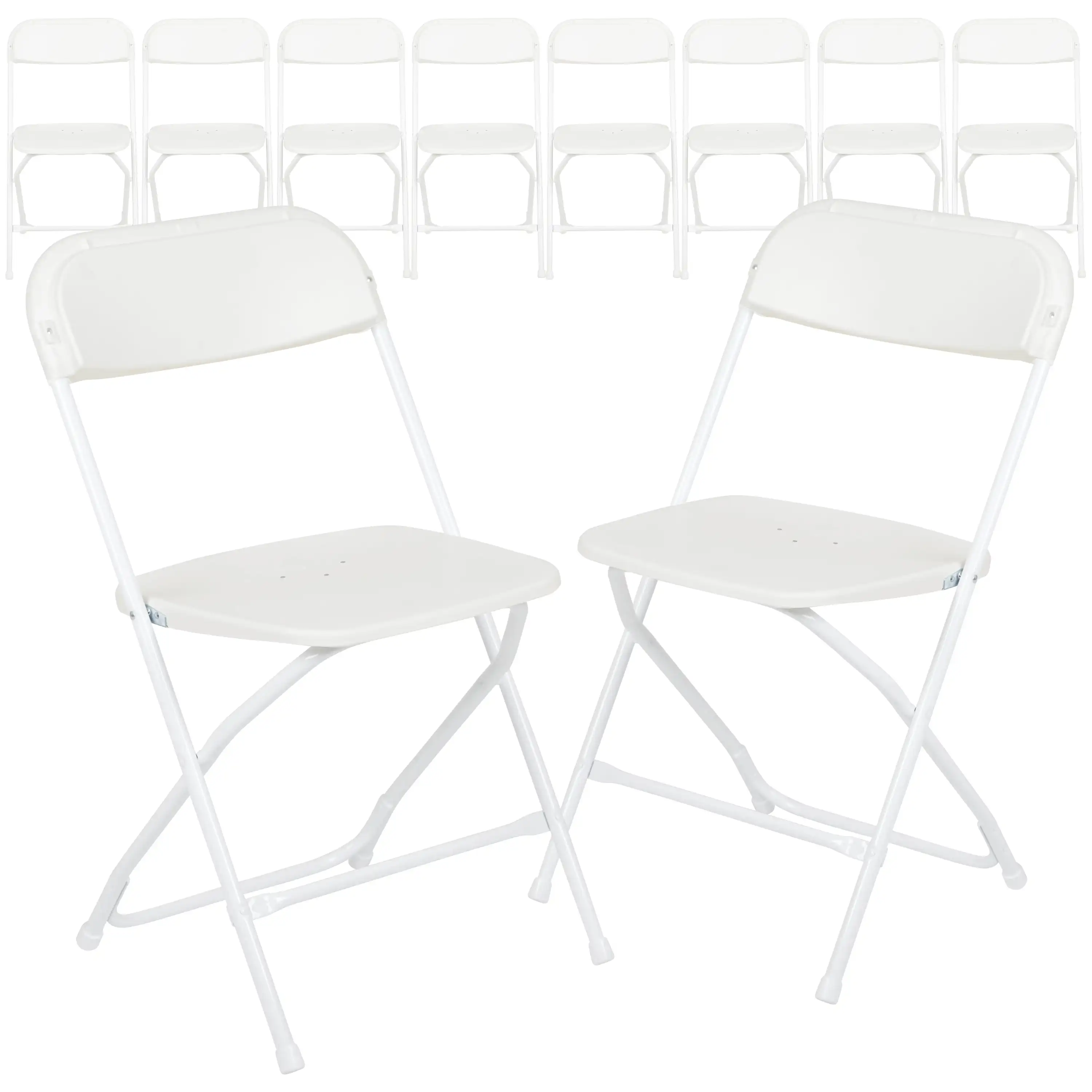 10 PCS Lightweight Folding Chair Plastic Comfortable Event Chair Set