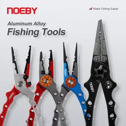 NOEBY-Alicates de pesca de acero inoxidable, herramienta multifuncional para quitar anzuelos, alicates de línea de corte para aparejos de pesca en el mar