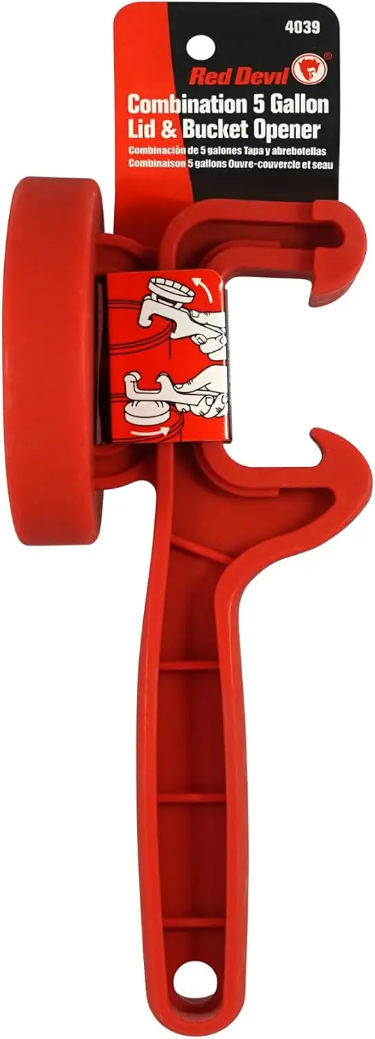 

5 Gallon Bucket Lid & Spout Opener Tool - Ergonomic Handle, Durable Plastic