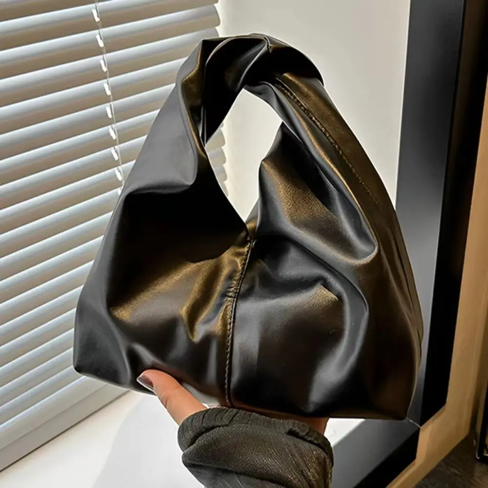 

Стильная однотонная сумка-пельмень из искусственной кожи большой вместимости, модная многофункциональная женская сумка