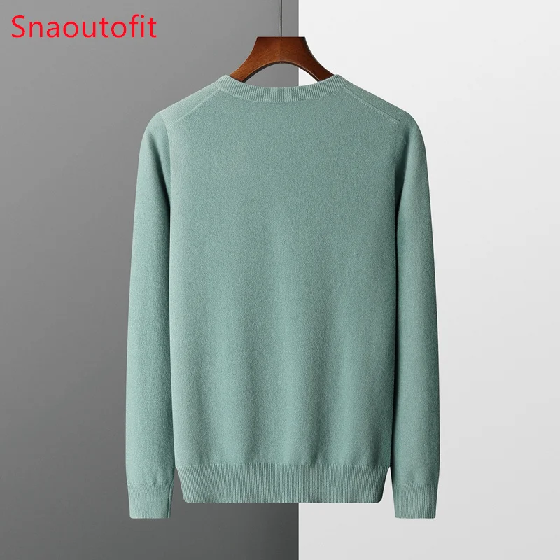 2023 Spring and Autumn Men\'s Cashmere Sweater Large Size Loose V-Neck Basic Wool Knitting Sweater Men\'s Business Casual Pullover