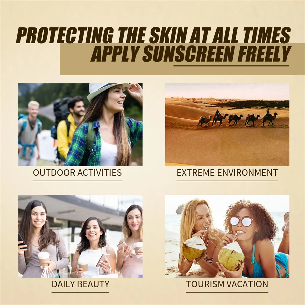 Spf50+ Facial Body Sunscreen Whitening Moisturize Rice Probiotic Skin Protection Refresh Makeup UV Resistance Facial Sunscreen