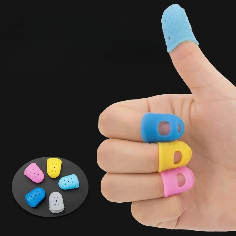 

Protective Finger Sleeve, 5pcs/Lot, Multifunctional, Breathable, Hollowed Out, Silicone Thimbles, DIY Crafts Sewing Accessories