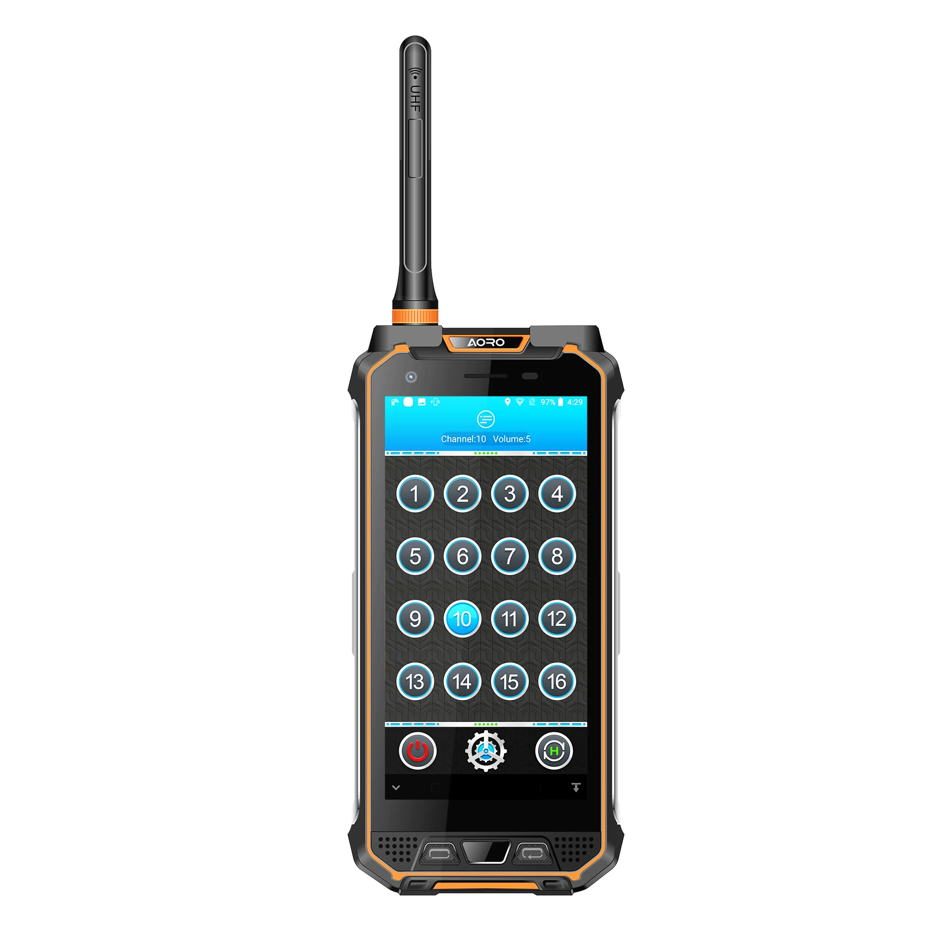 Portable ip68 waterproof rugged bar smartphone gsm uhf rfid /vhf dmr radio walkie talkie phone