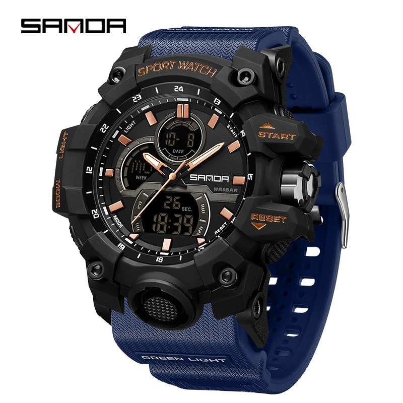 Men's Military Digital Waterproof Quartz Watch