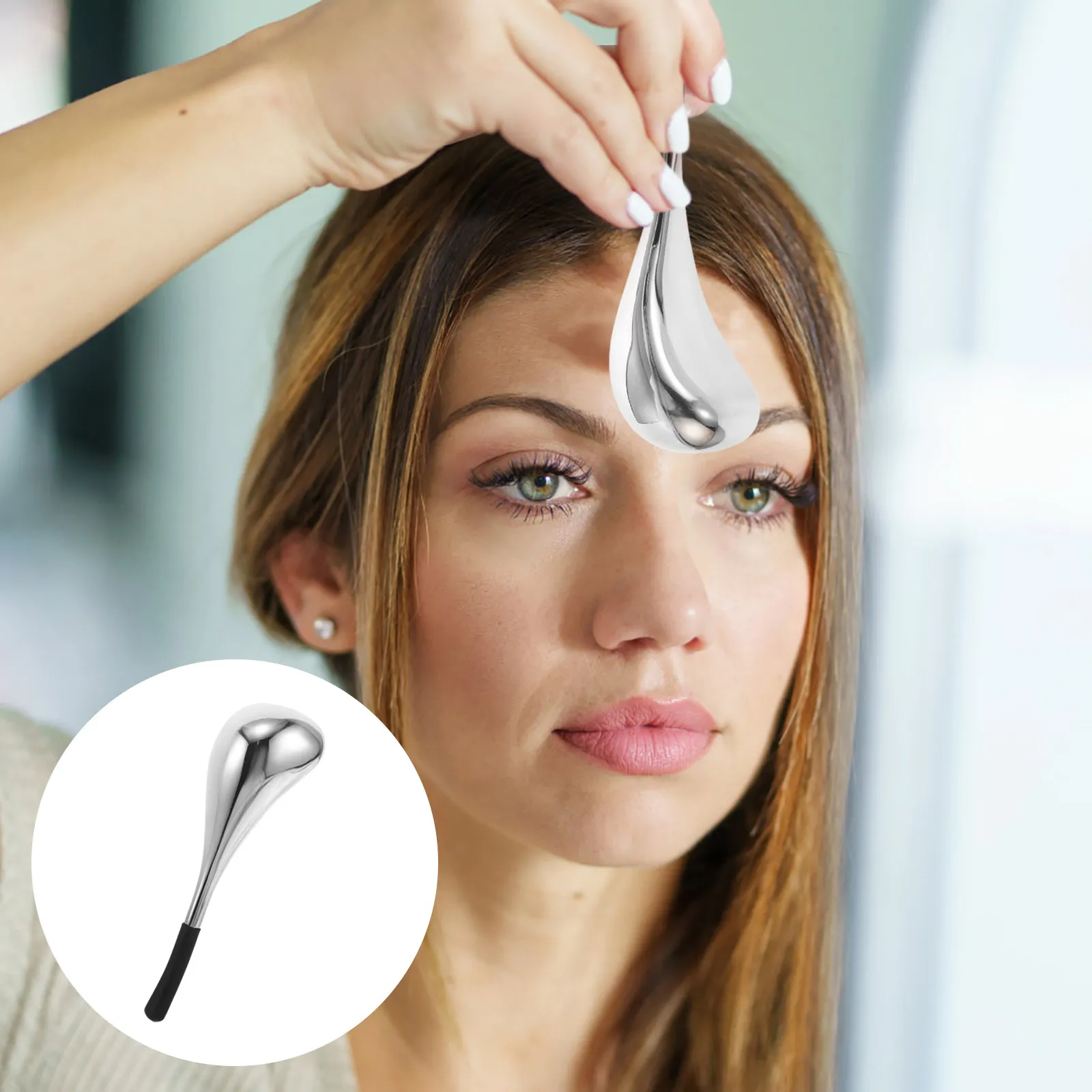 

Facial Ice Globes Stainless Steel Cooling Spa Massager for Women Reduces Puffiness Soothes Skin Esthetician Use