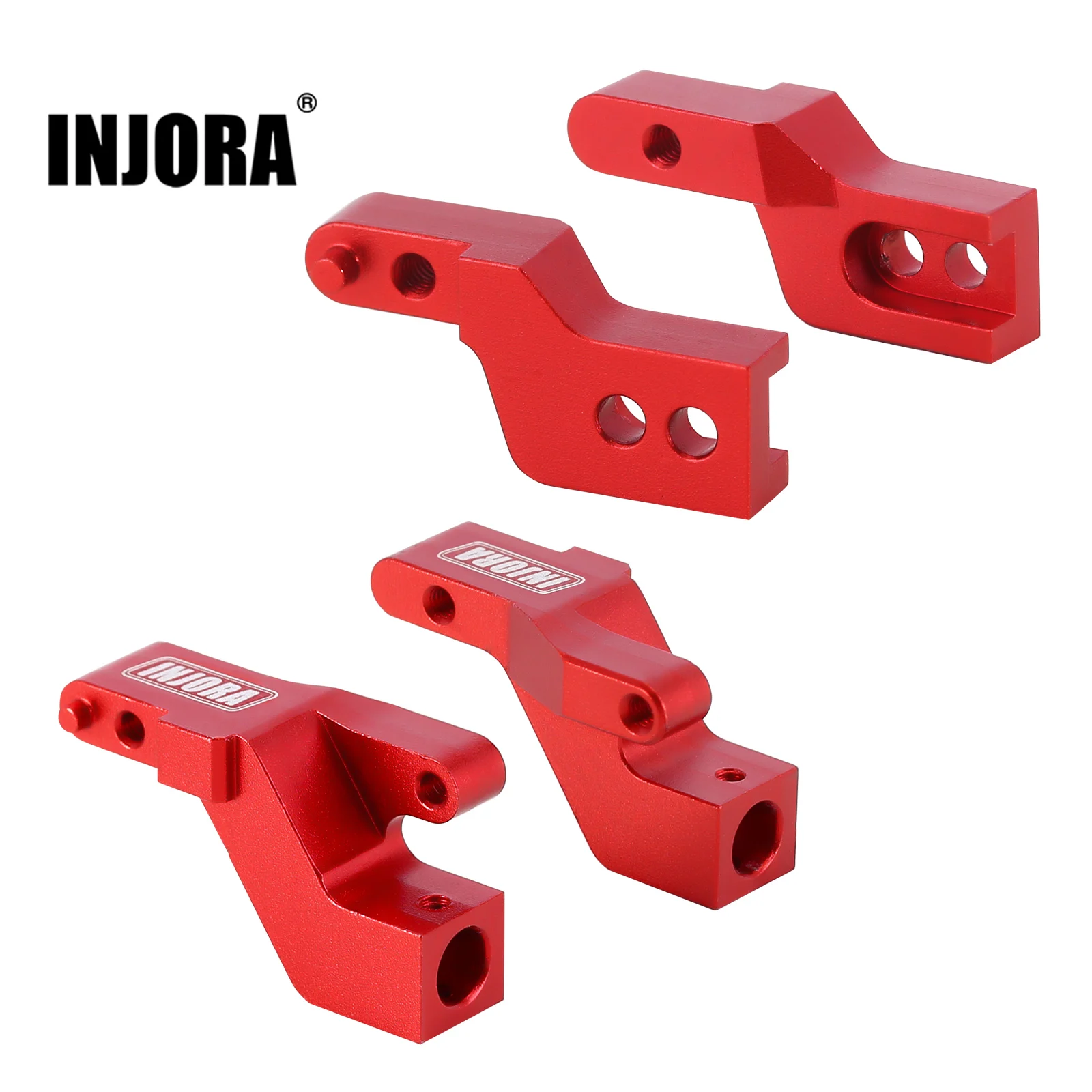 INJORA CNC Aluminum Front Rear Bumper Mount Stand Upgrade for 1/24 RC Crawler Axial SCX24 Jeep JLU