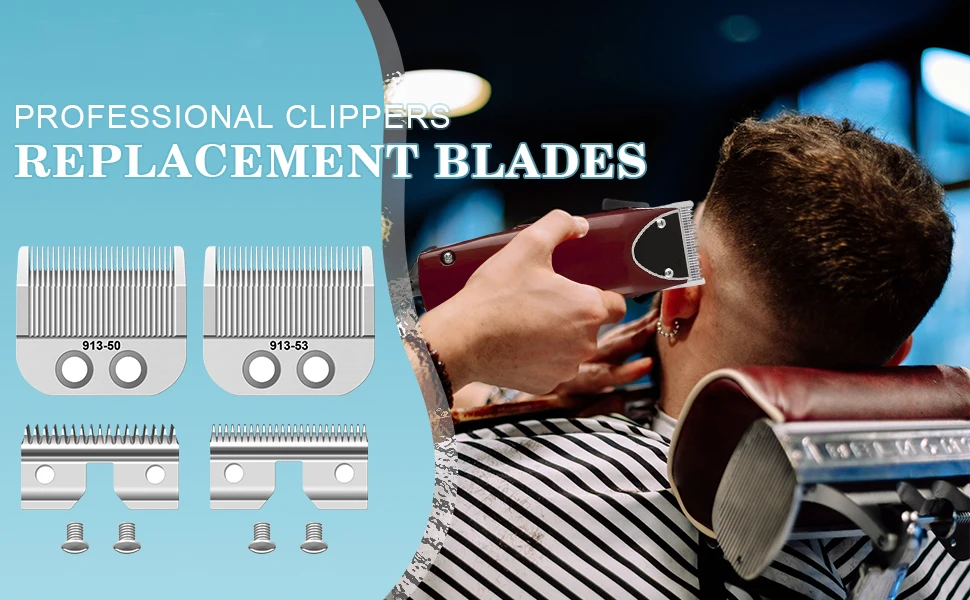 Professionelle, verstellbare Feinklinge, kompatibel mit Oster Fast Feed 076023 Salon Pro Clippers 076830 Klinge 913-53 913-50 – Detail 1