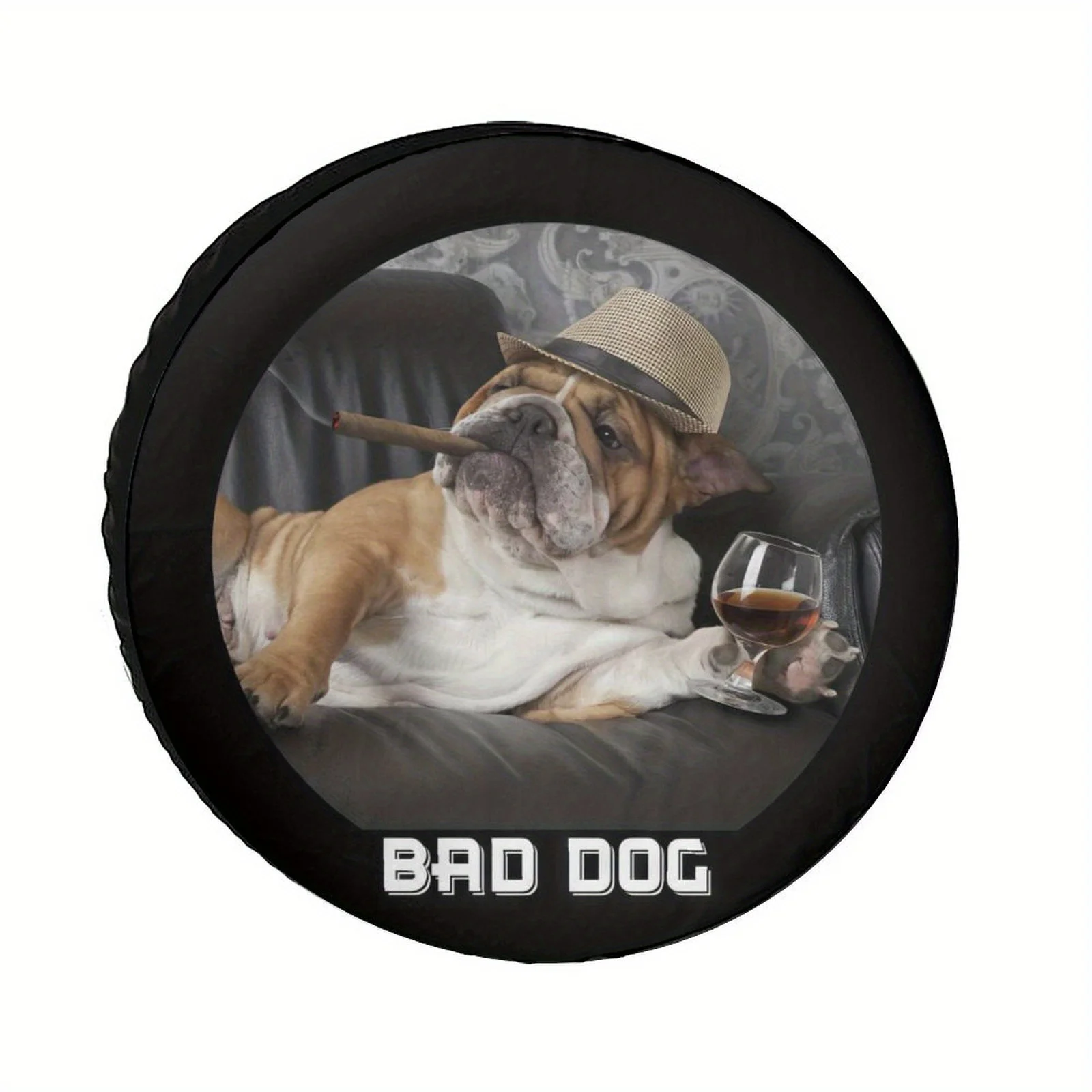 

Универсальный защитный чехол для шин Bad Dog — полиэфирное волокно, защита от солнца и пыли, подходит для большинства автомобилей, включая прицеп, автофургоны, внедорожники
