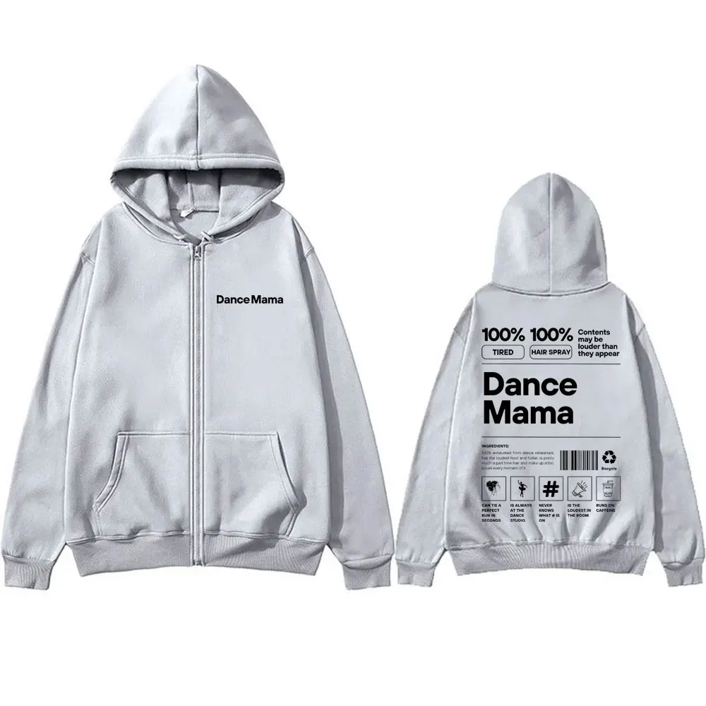 Dance Mama Dance Competition Dance Teacher Graphic Zipper Hoodie Men Women Funny Fitness Gym Workout Bodybuilding Zip Up Jacket view 5