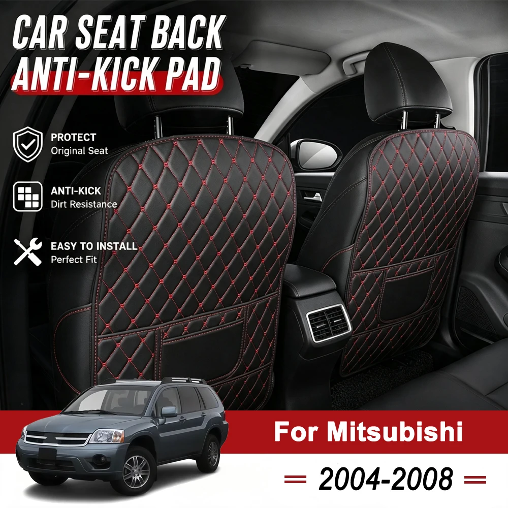 Car Seat Back Protector Pad For Mitsubishi Endeavor 2004-2008 Kick Leather Seat Backrest Cover Auto Interior Accessories