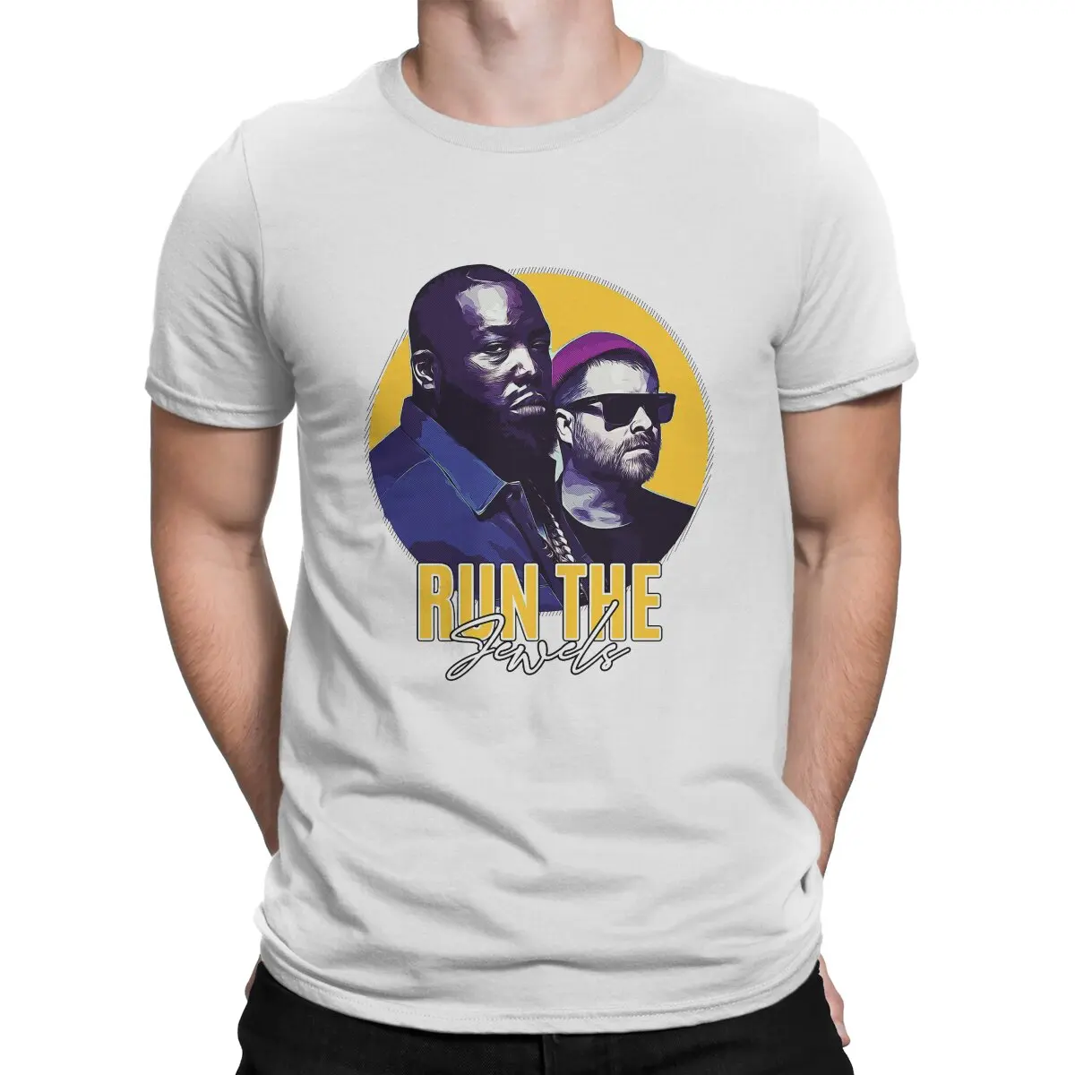 Team T-Shirts Men Run The Jewels Band Unique Pure Cotton Tees Crewneck Short Sleeve T Shirts New Arrival Clothing