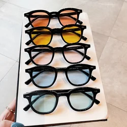 New Women Rivet Retro Outdoor Sunglasses Black Blue Korean Round Fashion Driving Sun Glasses Unisex Ocean Lenses Shades UV400