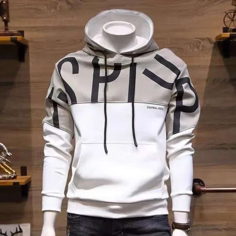 

Men's Clothing Spring and Autumn high quality Fashion Slim-fit All-match Hoodie Handsome Casual High-quality Sweater