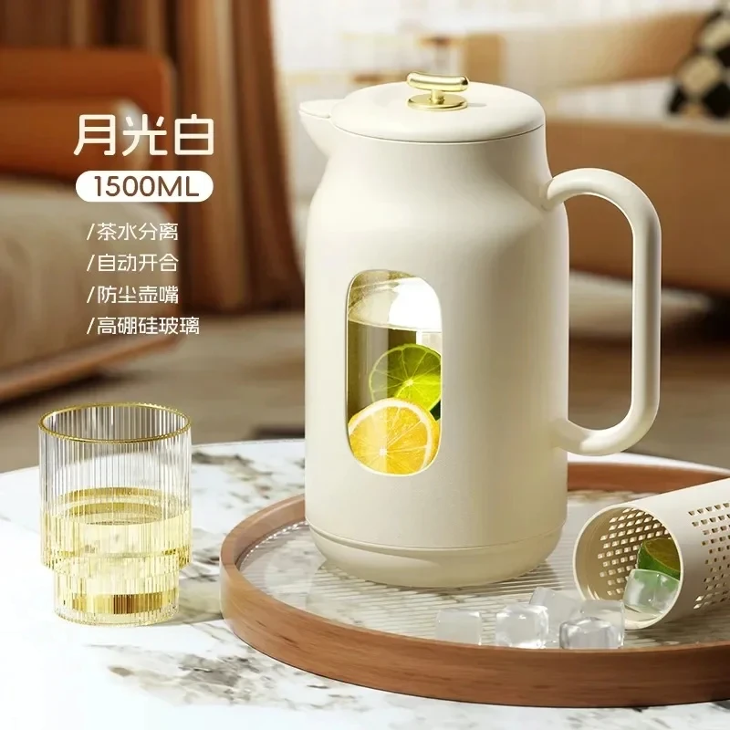 

For High Borosilicate Glass Water Bottle 1.5L Fridge Cold Water Bottle Portable Juice Fruit Teapot Water Bottles