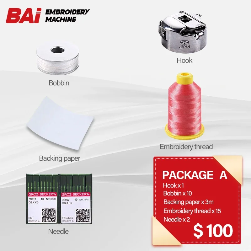 BAI Embroidery Machine Accessories Package A