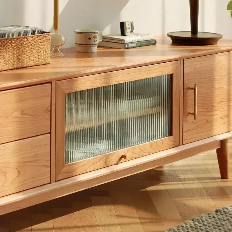 Coffee Table Combination -style Log Color White Oak Wood Style Simple Living Room Furniture