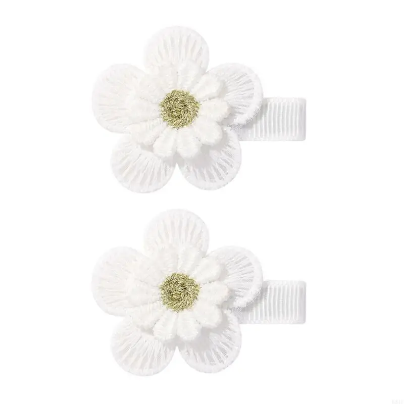 581F Детская тканевая застежка для волос Прекрасный цветок заколка для волос Детские украшения для волос Подарок