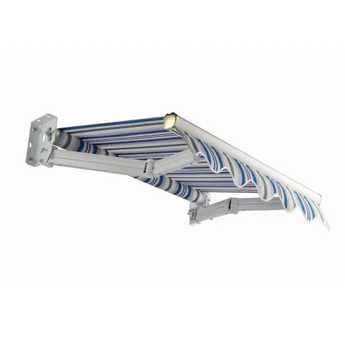 Electric Retractable Awning 3x2m Aluminium Remote Control PU Coated Polyester Sail Durable Wall Bracket for Balcony with Carry B