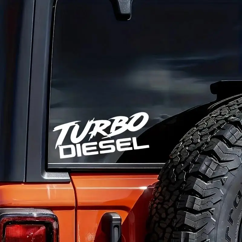 1pc Eye - Catching Turbo Diesel Sticker, Fit for Car Hoods, Tool Cabinets, Motorcycle Tanks, Boosting Diesel - Themed Aesthetics