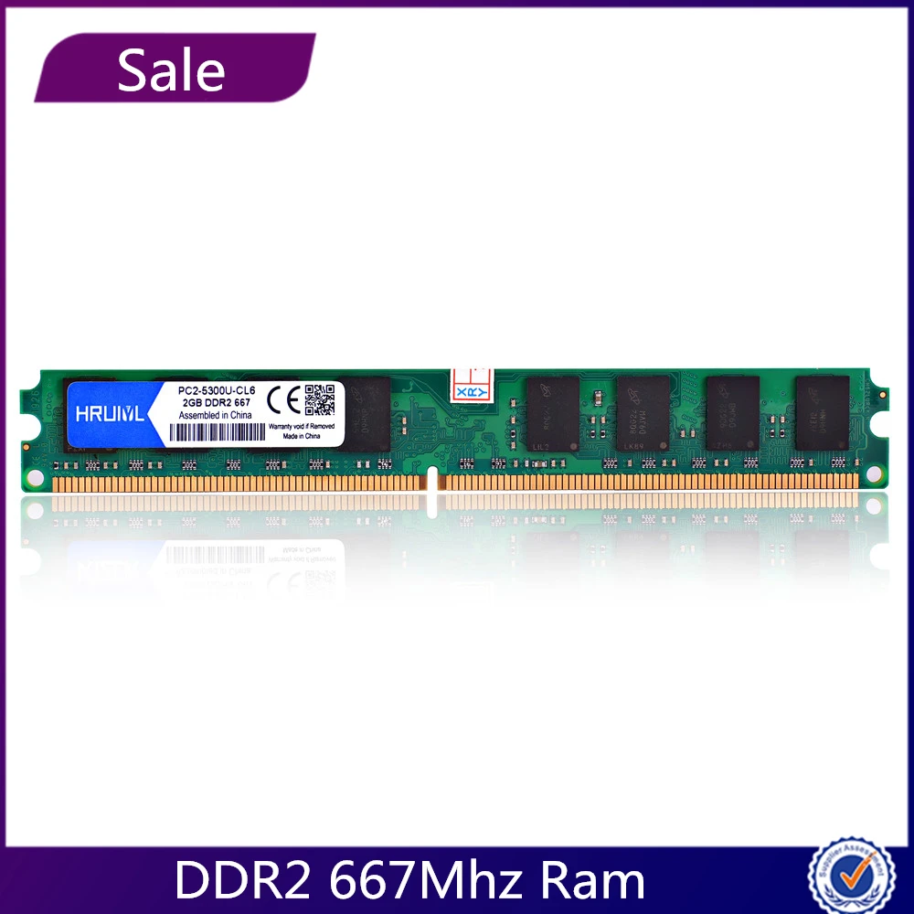 

Ram 2gb DDR2 667 667mhz PC2-5300U DIMM DDR2 2GB 2G 667 mhz Memory Ram Memoria for All Motherboard Desktop Computer PC