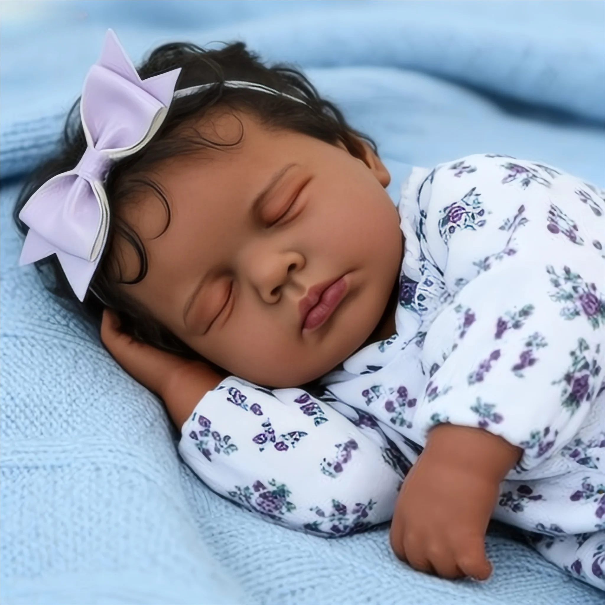 Poupées Reborn de 18 pouces - Nouveau-né réaliste, corps lesté et doux, adorable poupée réaliste poseable - Cadeau pour les enfants de 3 ans et plus