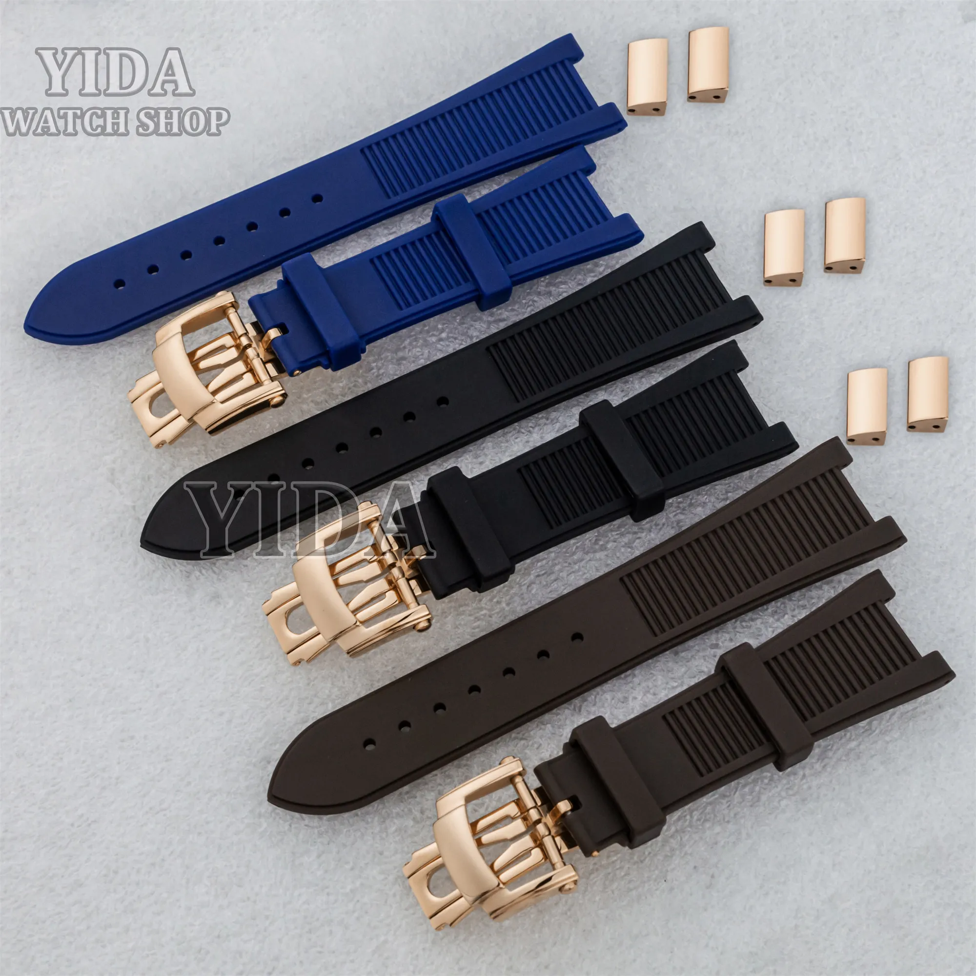 

25mm Rubber Watch Bracelet Sport Waterproof Band Wristband Accessories for Nautilus MOD Watch Strap Replacements Repair Tools