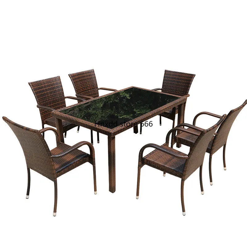 

Outdoor table and chair combination courtyard garden leisure balcony rattan chair