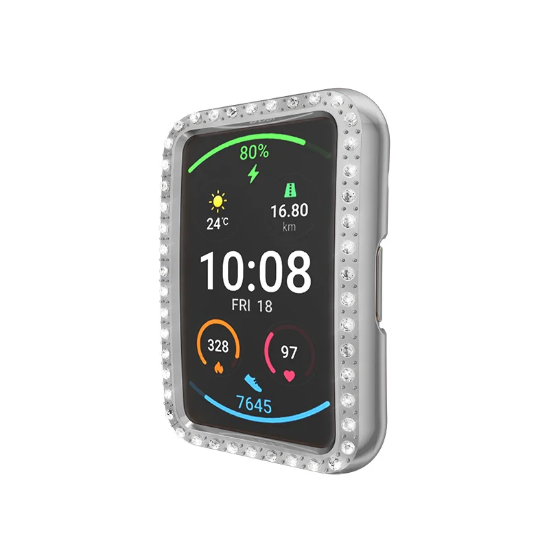 Calotta protettiva per PC con placcatura diamantata per Huawei Watch Fit accessori per Cover Smart Watch per custodia Huawei Fit