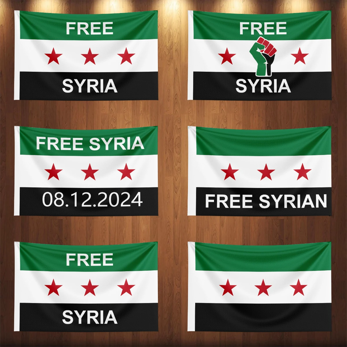 

Free revolution Syria flag 90*150cm The Syrian Arab Republic Syrian three star flag Banner Hanging Home Decoration flags